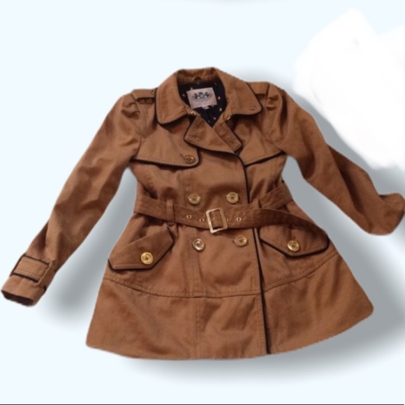 Juice Couture Twill Trench Coat - Picture 5 of 6